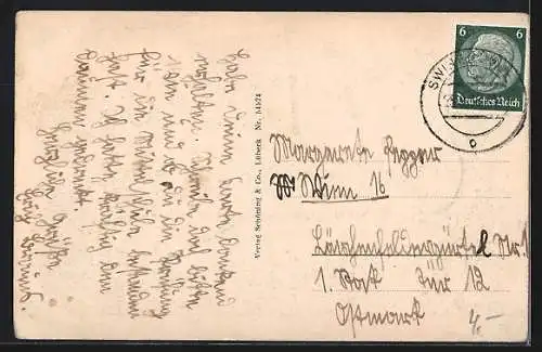 AK Swinemünde, Partie im Rosengarten