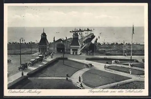 AK Misdroy, Torpedoboote an der Seebrücke