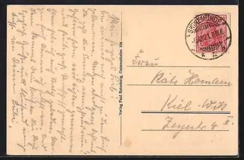 AK Osternothafen, Ostmole mit einlaufendem Bäderdampfer Hertha