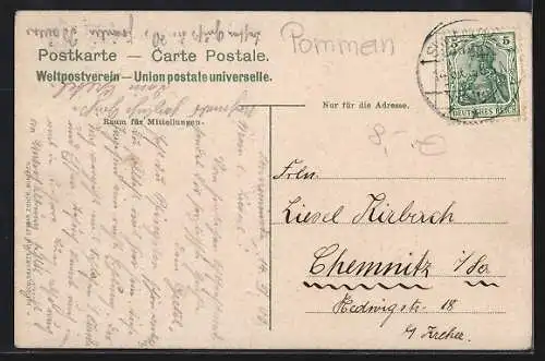 AK Swinemünde, Strand und Seebrücke