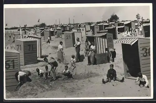 AK Stepenitz, Strand mit Strandkörben und Urlaubern