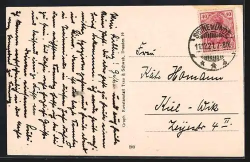 AK Osternothafen, Allee am Ufer mit Segelbooten