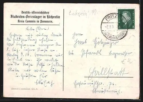 AK Lüchentin, Studenten-Ferienlager, Zelt