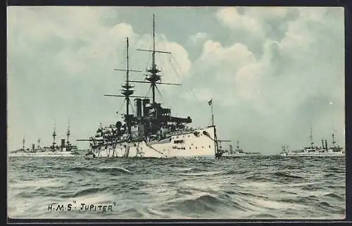 AK HMS Jupiter auf See