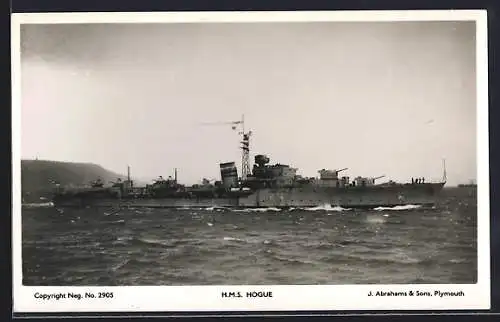 AK HMS Hogue in voller Fahrt