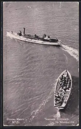 AK Taking Stores to Warships, Royal Navy