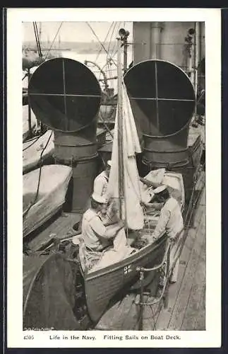AK Fitting Sails on Boat Deck