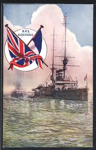 AK HMS Albemarle auf See