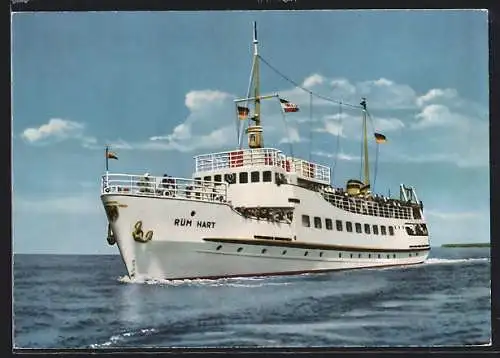 AK Passagierschiff Rüm Hart in Fahrt