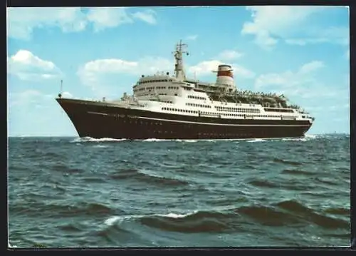 AK Passagierschiff MS Alexandr Pushkin in Fahrt