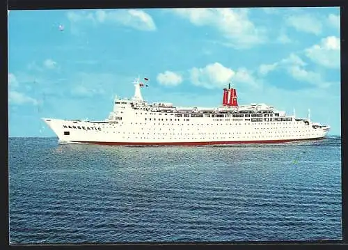 AK Passagierschiff Hanseatic in voller Fahrt, Deutsche Atlantik Linie