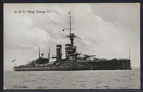 AK HMS King George V auf See