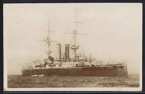 AK HMS Ramillies auf See