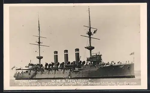 AK HMS Highflyer auf See