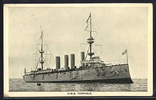 AK HMS Terrible auf See
