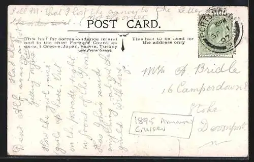 AK HMS Terrible auf See