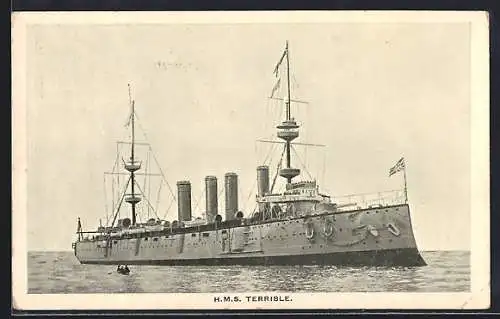 AK HMS Terrible auf See