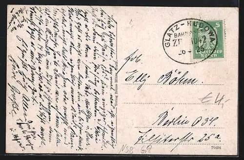 AK Bad Altheide, Blick auf das Kurhaus aus der Vogelschau