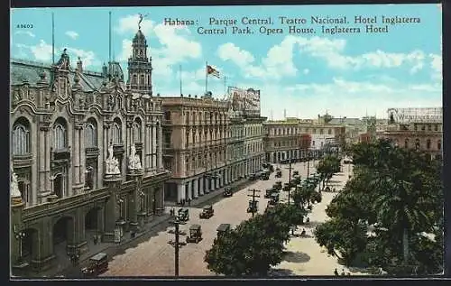 AK Habana, Parque Central, Teatro Nacional, Hotel Inglaterra