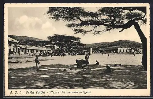 AK Dire Daua /A. O. I., Piazza del mercato indigeno