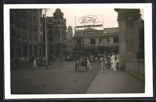 Foto-AK Manila, Strassenpartie im Ort