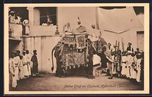 AK Hyderabad /Deccan, Native Chief on Elephant
