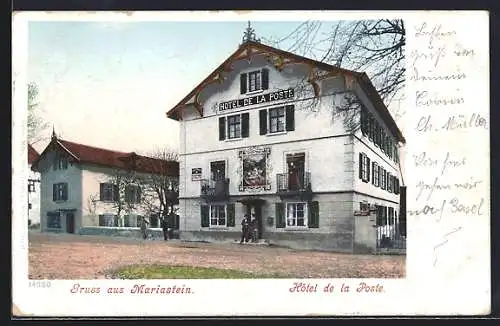 AK Mariastein, Ansicht vom Hotel de la Poste