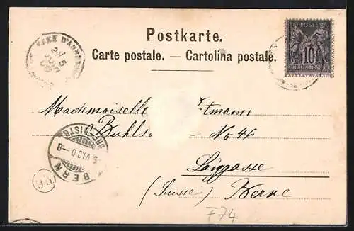 Lithographie Treize-Arbres /Mont Salève, Hotel-Pension-Restaurant des Treize-Arbres