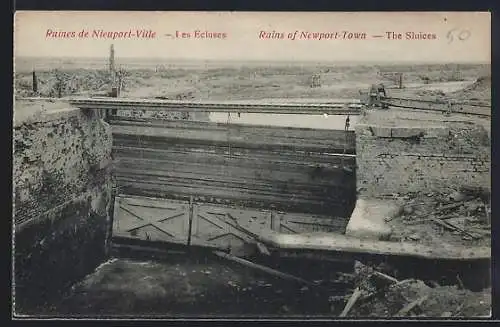 AK Nieuport-Ville, Ruines des Ecluses