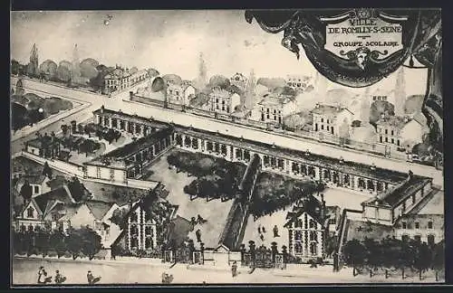 AK Romilly-sur-Seine, Groupe scolaire dans un cadre urbain