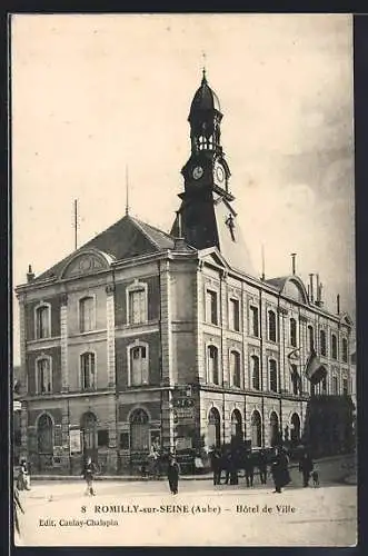 AK Romilly-sur-Seine, Hôtel de Ville