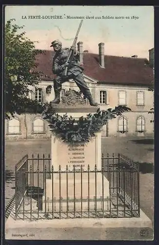 AK La Ferté-Loupière, Monument aux soldats morts en 1870