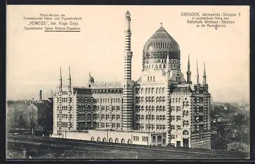 AK Dresden, Neubau der Cigaretten-Fabrik Yenidze