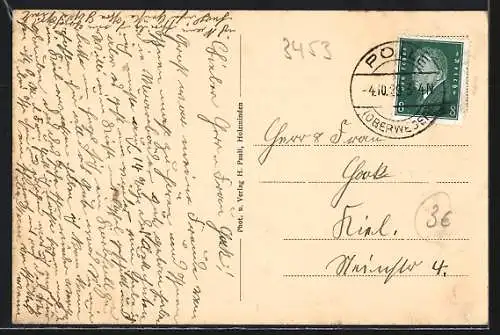 AK Polle a. d. Oberweser, Ortsansicht mit Jugendherberge