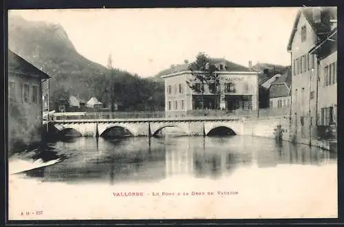 AK Vallorbe, Häuser mit Viadukt