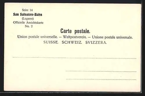 AK Lugano, vom San Salvatore aus gesehen, um 1900