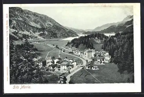 AK Sils Maria, Ortsansicht mit Fluss