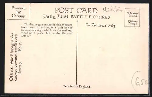 AK A British heavy Gun in Action