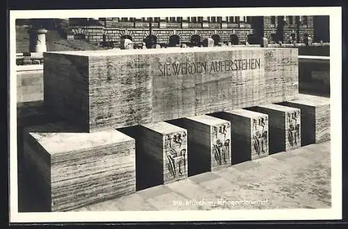 AK München, Kriegerdenkmal, SIE WERDEN AUFERSTEHEN