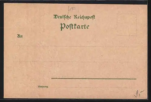 Lithographie 100. Geburtstag von Kaiser Wilhelm I., 22.3.1897, Portrait mit Eichenlaub
