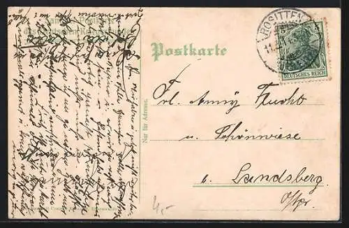AK Prinz Wilhelm von Preussen, Ausritt mit Pony auf einer Wiese