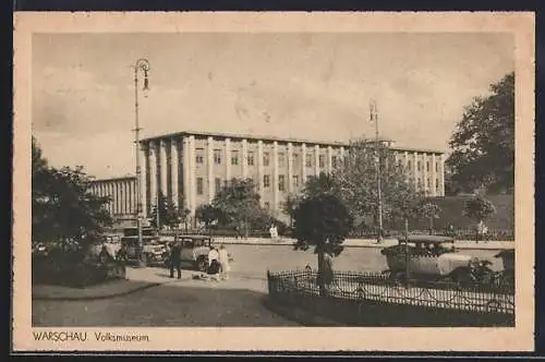 AK Warschau-Warszawa, Volksmuseum von der Strasse aus