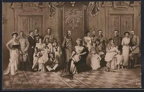 AK Das Deutsche Kaiserhaus, Wilhelm II. und Familie