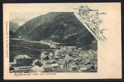 AK Andermatt, Teilansicht gegen das Urnerloch