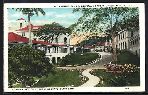 AK Panama, Picturesque view of ancon hospital, canal zone