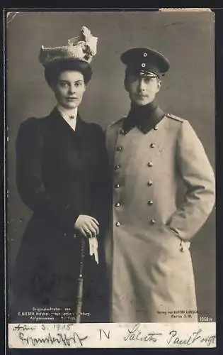 Foto-AK Kronprinz Wilhelm von Preussen und Prinzessin Cecilie