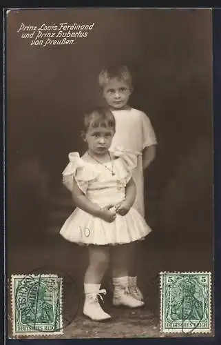AK Prinz Hubertus und Prinz Louis Ferdinand von Preussen