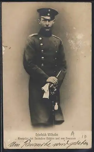 AK Kronprinz Wilhelm von Preussen in Uniform