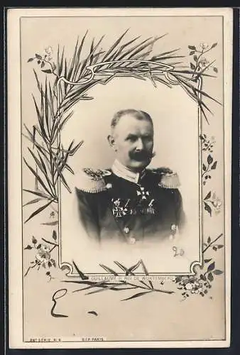 AK Guillaume II., Roi de Wurttemberg, in Uniform mit Orden geschmückt