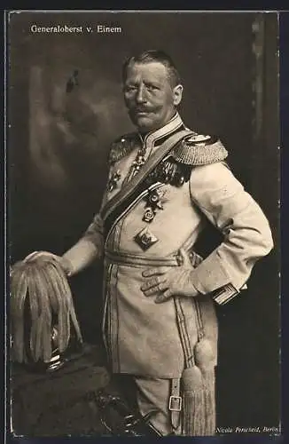 AK Generaloberst v. Einem in Uniform mit Epauletten